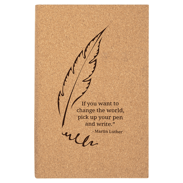 5 1/4" x 8 1/4" Cork Journal with Lined Notepad