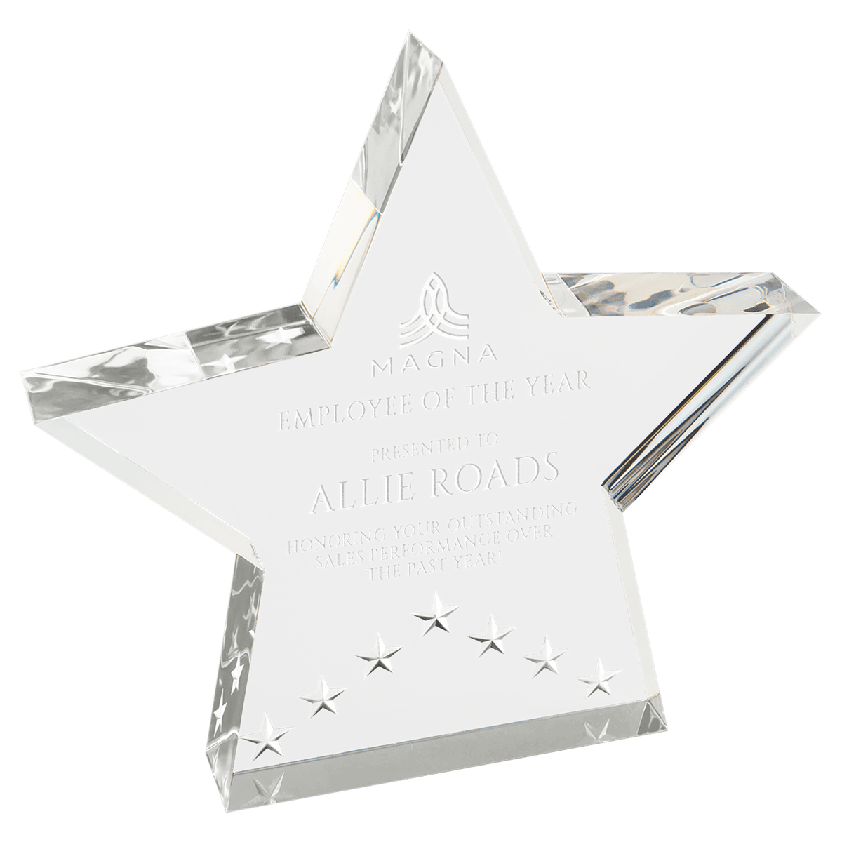 Silver 6" Star Performer Acrylic