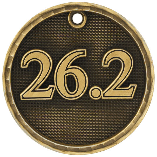 Antique Gold 2" 3D Marathon Medal