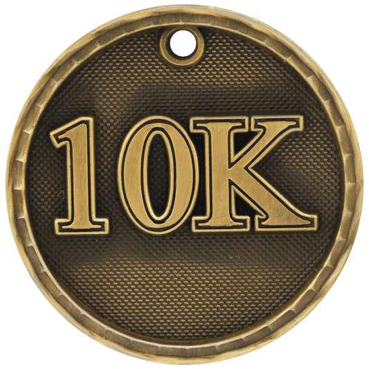 Antique Gold 2" 3D 10K Medal
