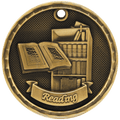 Antique Gold 2" 3D Reading Medal