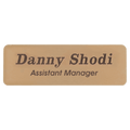 3" x 1" Gold Brass Name Badge Plate