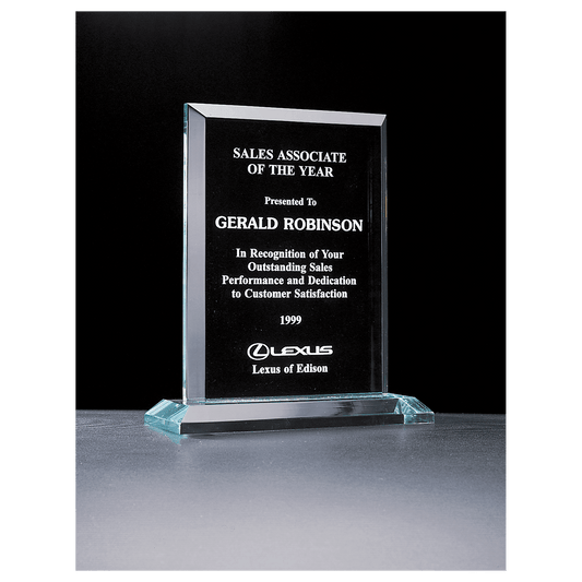 9" x 10 1/4" Apex Series Jade Acrylic Award