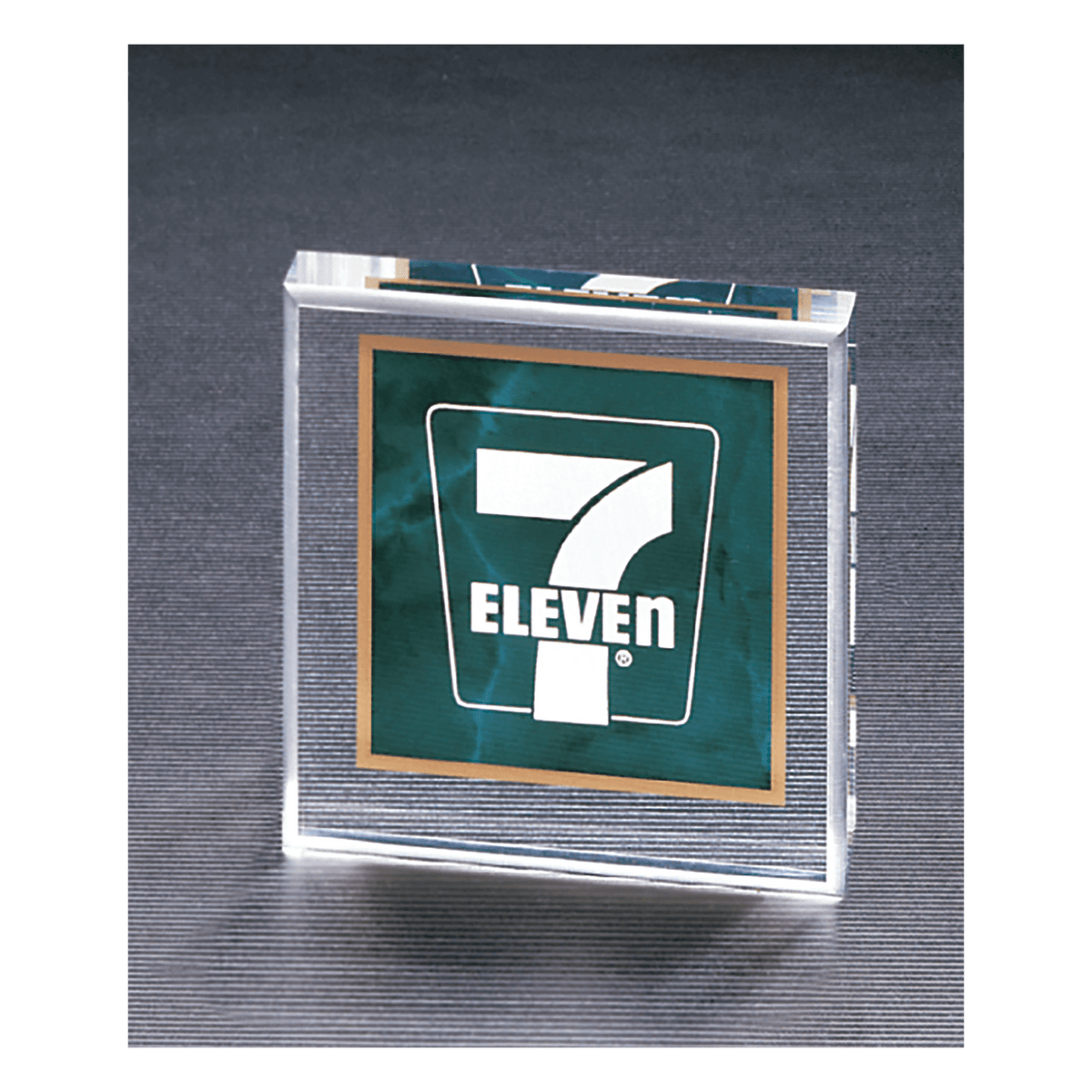 Emerald 3 3/4" x 3 3/4" Marble Design Acrylic Paperweight