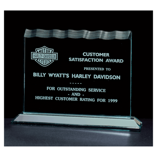 7 1/2" x 5 1/4" Tidal Series Jade Acrylic Award