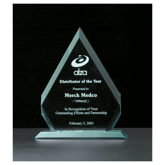 8 1/8" x 9 3/4" Diamond Series Jade Acrylic Award