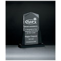 4" x 9" Spire Series Clear Acrylic Upright on Black Acrylic Base