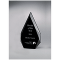 4 1/4" x 7 7/8" Flame Series Clear Freestanding Acrylic with Black Silkscreened Back