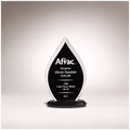 Clear Acrylic with Black 4 1/2" x 7 3/4" Flame Series Silk Screened Back