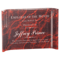 Red 7" x 5" Marbleized Acrylic Crescent