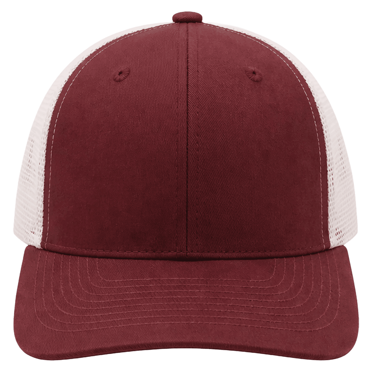 Brimco Trucker Hat - Maroon/White