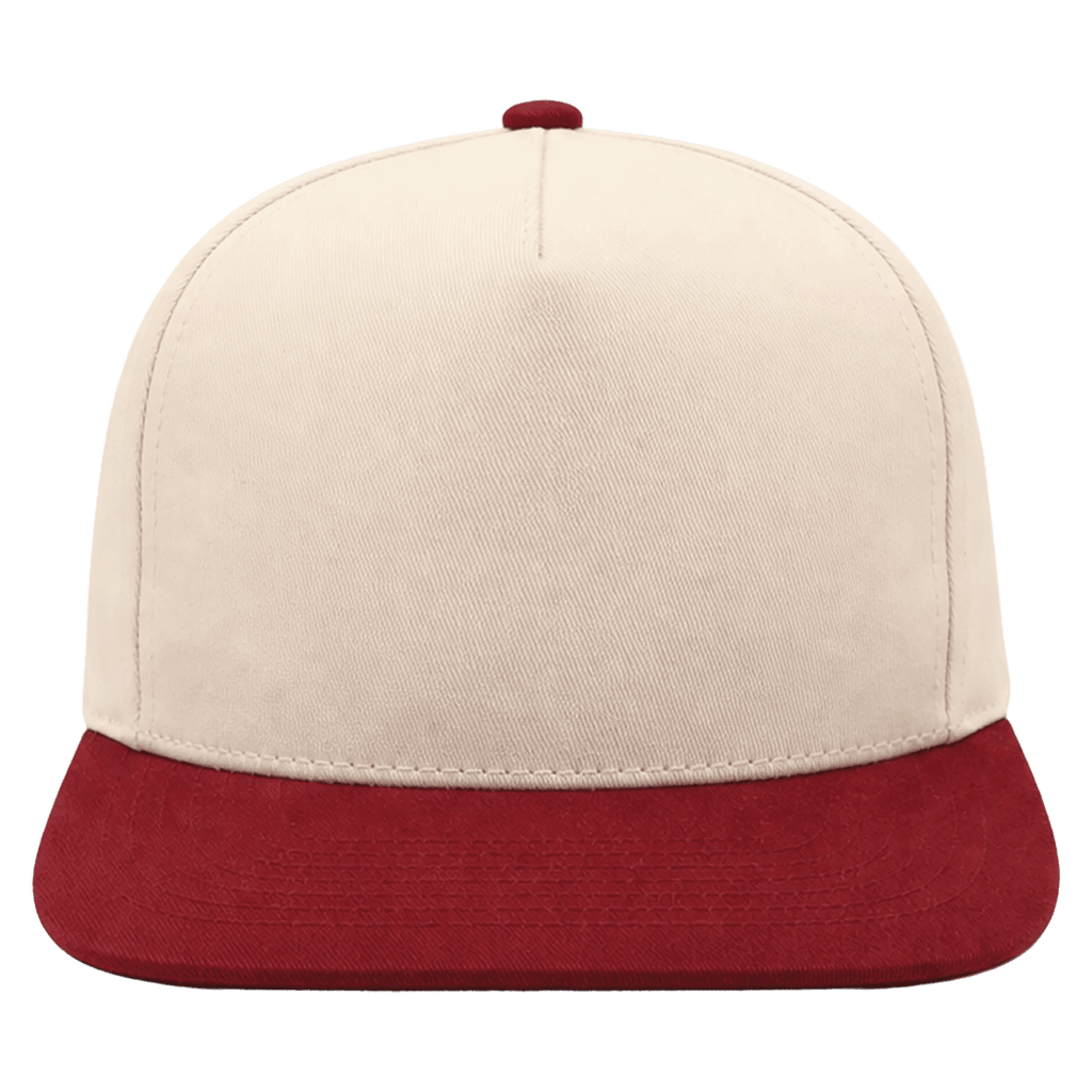 Brimco Natural Brim Hat - Maroon/Natural