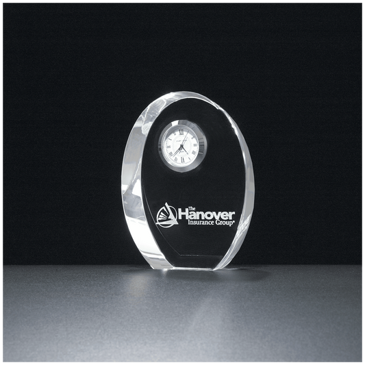 3 7/8" x 4 7/8" Crystal Clock