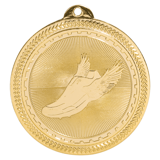 Bright Gold 2" Track Laserable BriteLazer Medal