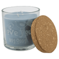 14 Oz. Crisp Linen Candle In a Glass Holder with Cork Lid