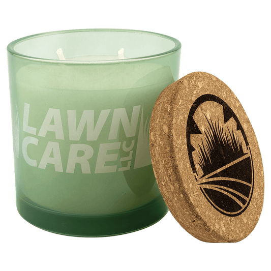 14 Oz. Citronella Candle In Green Glass Holder with Cork Lid
