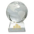 5 1/2" Crystal Globe on Clear Base
