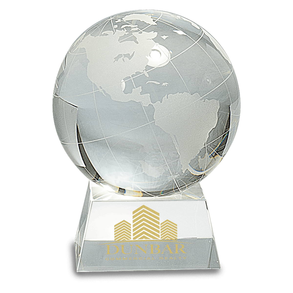 5 1/2" Crystal Globe on Clear Base