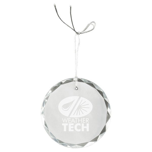 3" Crystal Round Faceted Ornament