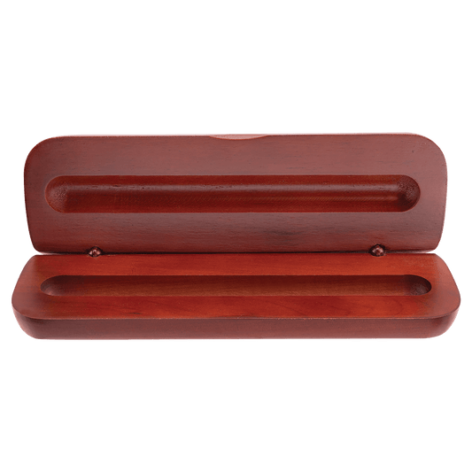 6 3/4" x 2 1/8" Rosewood Finish Pen Case (Case only, pen not included)