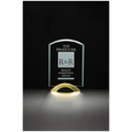6" x 8 3/4"Arch Series Glass Award with Gold Metal Base