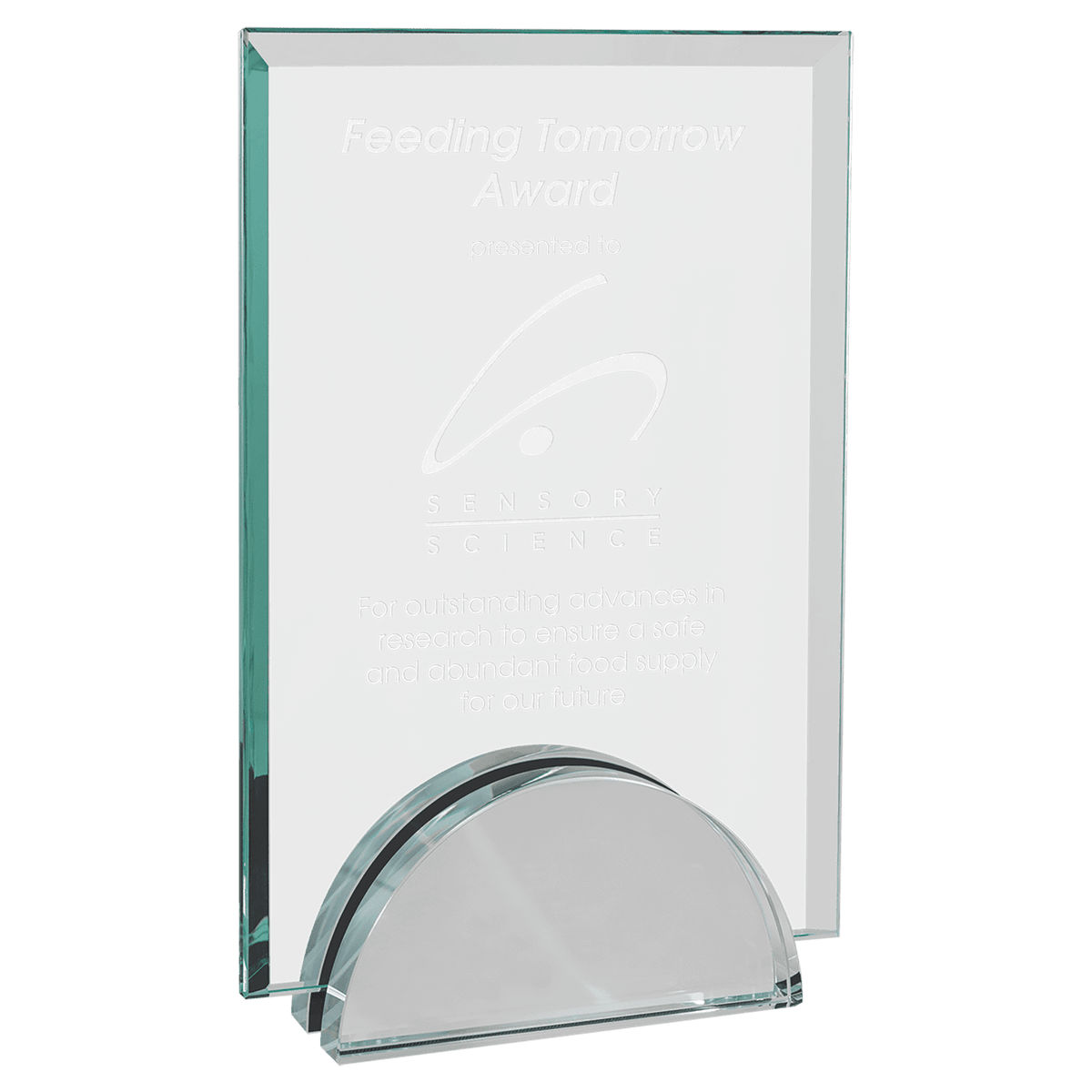 6" x 8 1/4" Apex Series Glass Award