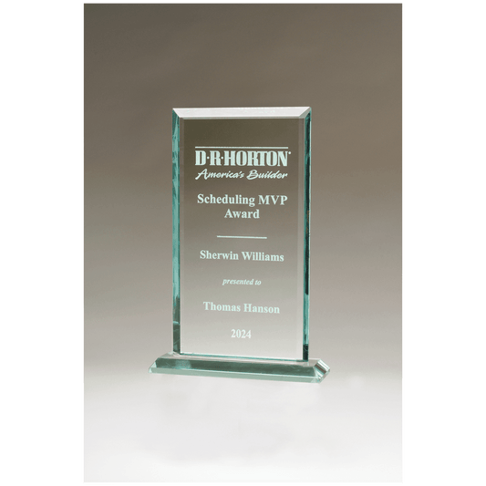 6 1/4" x 9 1/8" Apex Series Jade Glass Award