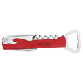 Red Laserable Leatherette Wine Bottle Opener