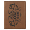 Dark Brown 4 1/4" x 5 1/2" Laserable Leatherette Passport Holder