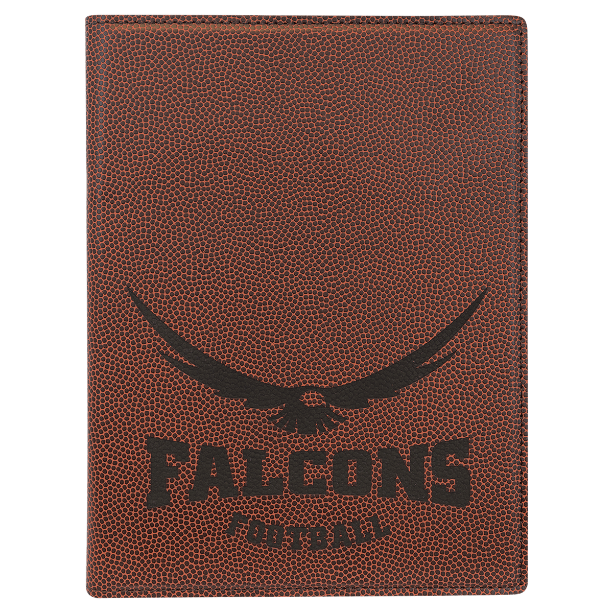 7" x 9" Football Laserable Leatherette Small Portfolio with Notepad