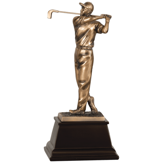9 3/4" Bronze Male Golf Resin Award
