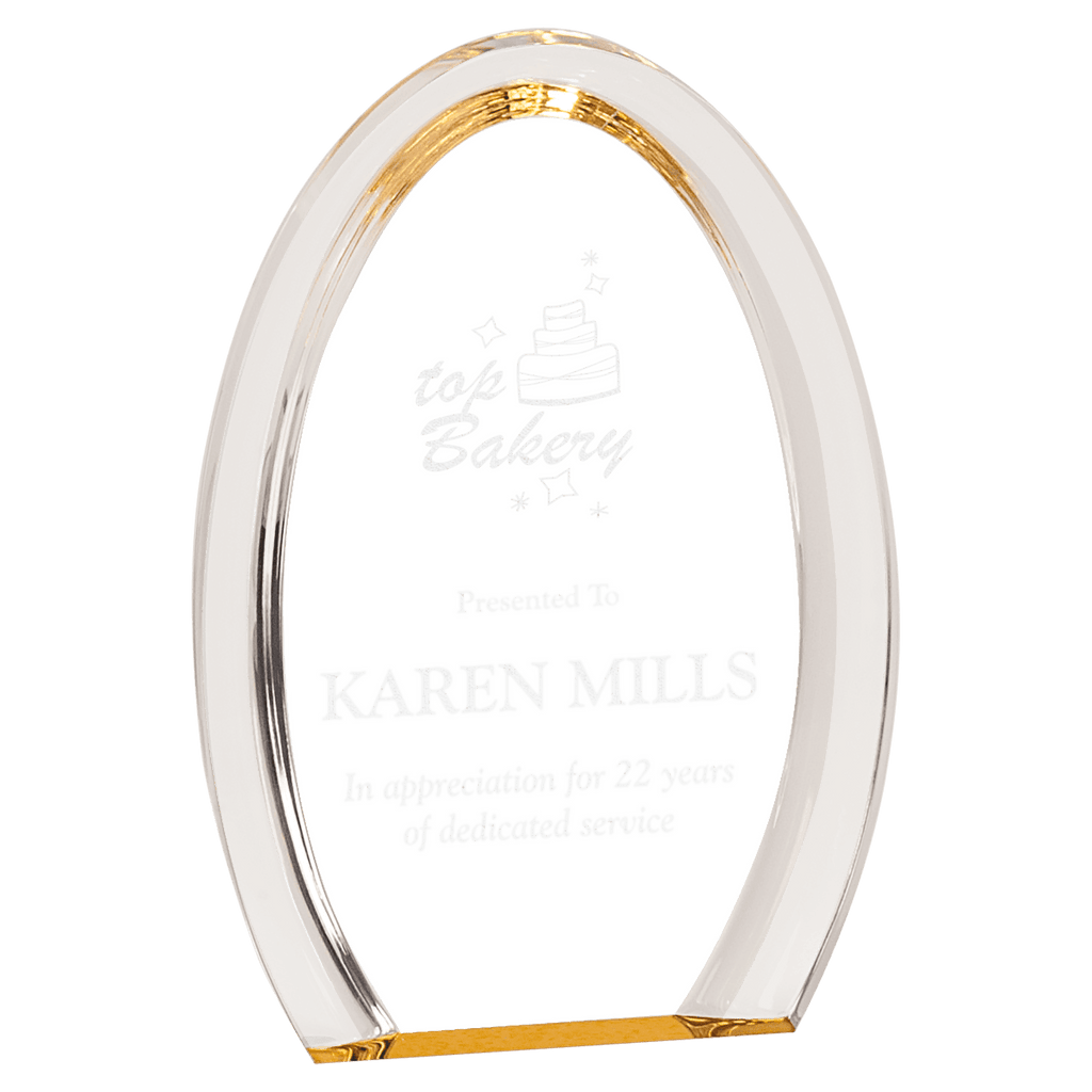 Gold 7" Oval Halo Acrylic