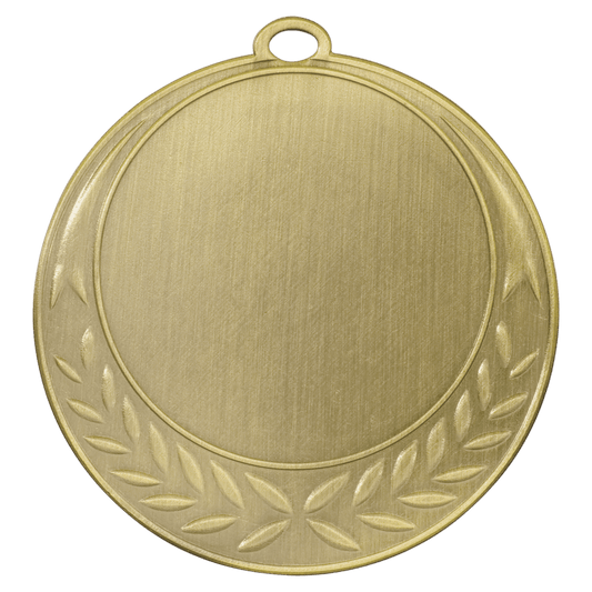 Antique Gold 2 3/4" Half Wreath 2" Insert Holder Medal