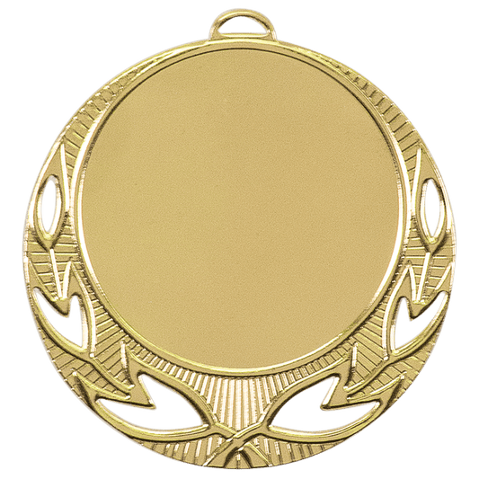 Bright Gold 2 3/4" Open Wreath 2" Insert Holder Medal