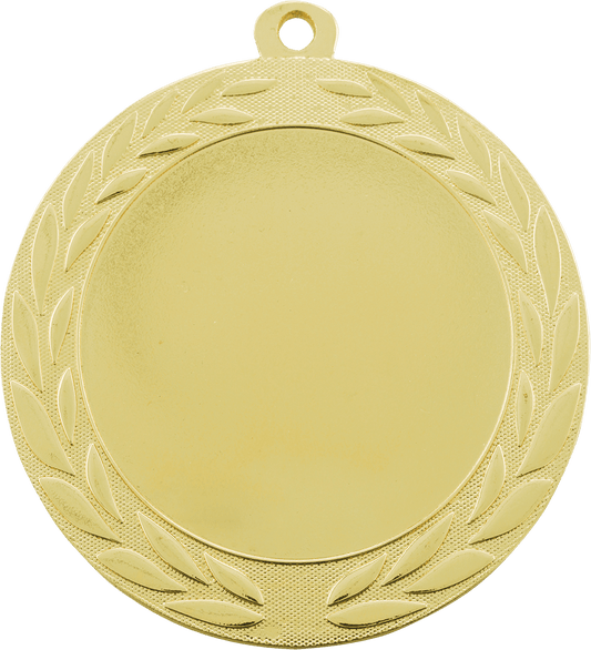 Bright Gold 2 3/4" Wreath 2" Insert Holder Medal