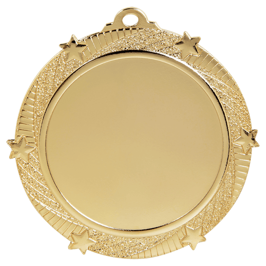 Bright Gold 2 3/4" 6-Star 2" Insert Medal Holder