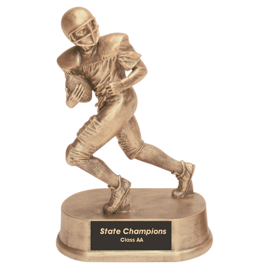 7 3/4" Antique Gold Football Resin