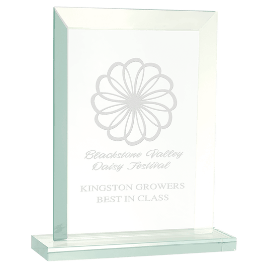 7" Rectangle Jade Glass Award