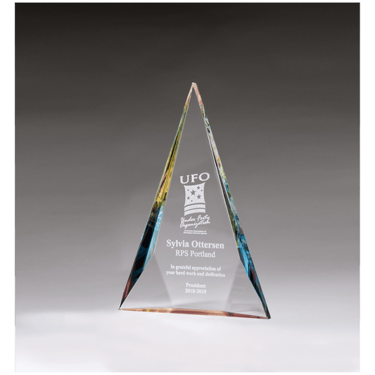 7 3/4" x 11" x 1 1/8" (Tapered) Diamond Series Crystal with Prism-Effect