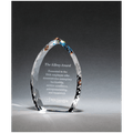 5" x 7" x 1 1/8" (Tapered) Crystal Flame with Jeweled Edge and Prism-Effect