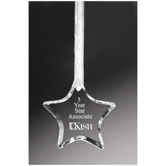 3 1/2" Crystal Star Ornament