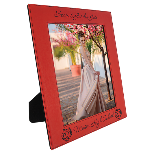 Red 8" x 10" Laserable Leatherette Photo Frame