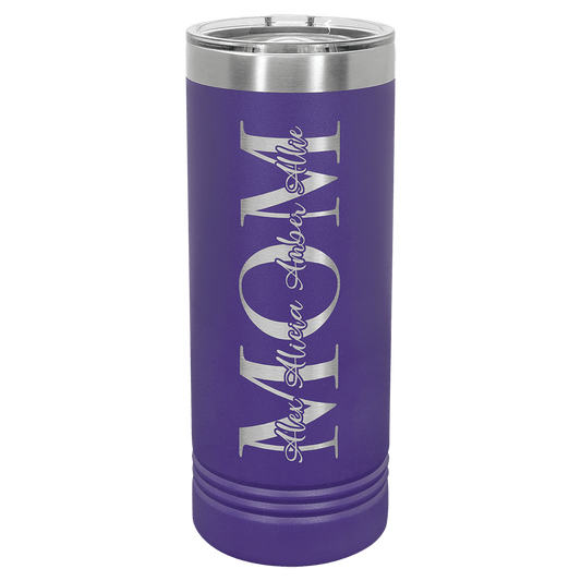 Purple Polar Camel 22 oz. Skinny Tumbler with Slider Lid