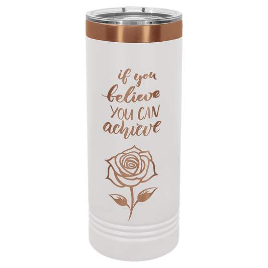 White/Rose Gold Polar Camel 22 oz. Skinny Tumbler