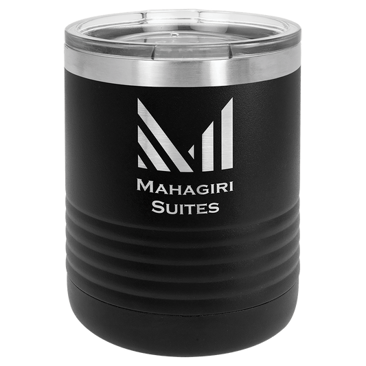 Black Polar Camel 10 oz. Vacuum Insulated Ringneck Tumbler with Clear Lid
