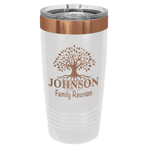 White/Rose Gold Polar Camel 20 oz. Ringneck Tumbler