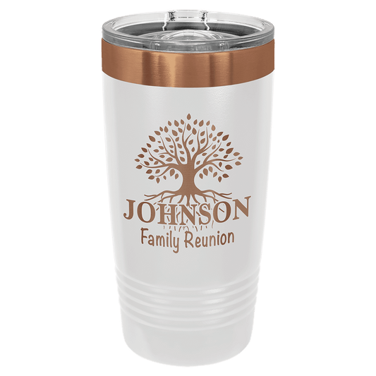 White/Rose Gold Polar Camel 20 oz. Ringneck Tumbler