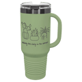 Black 3 Polar Camel 40 oz. Travel Mug with Handle & Straw