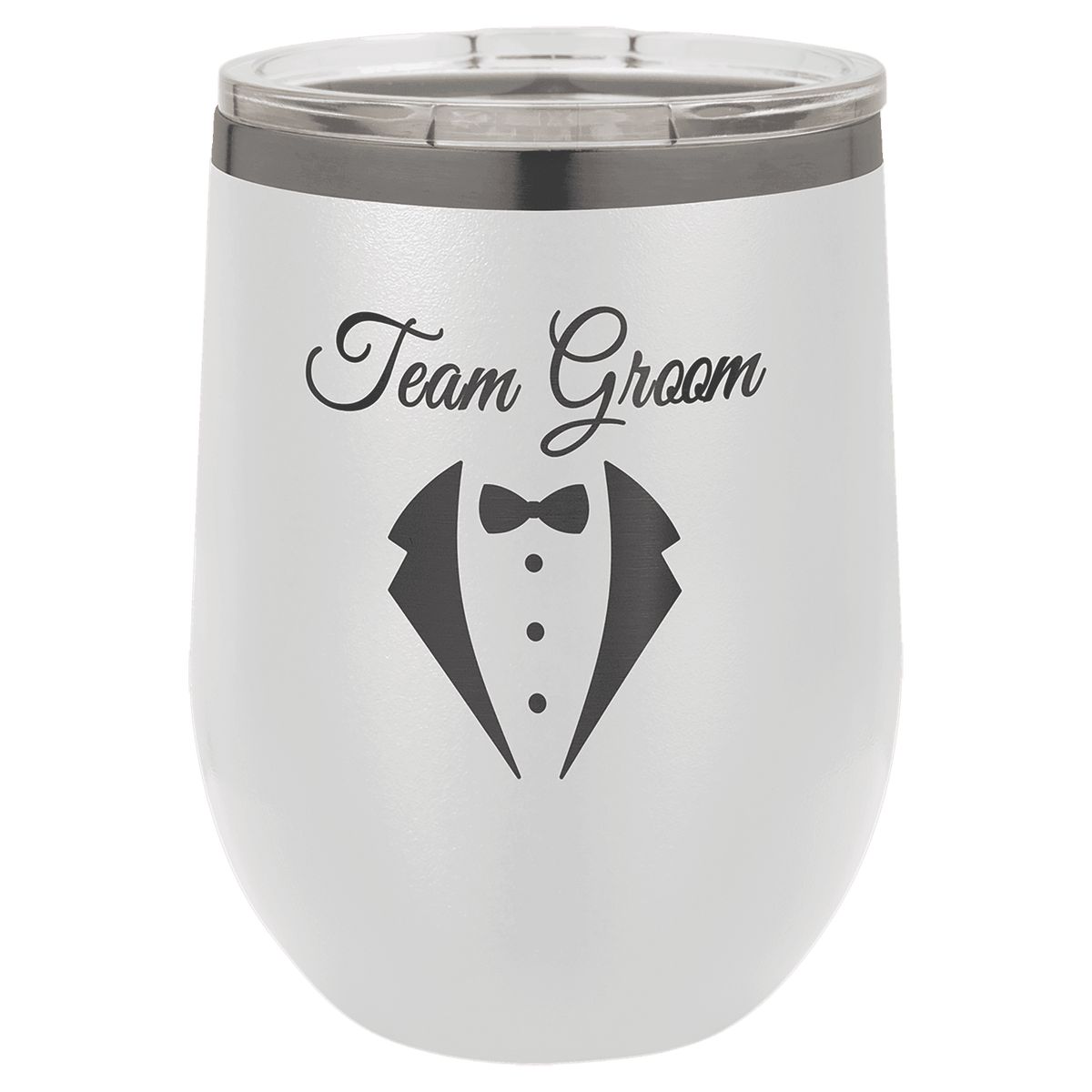 White/Ghost Black Polar Camel 12 oz. Stemless Wine Tumbler
