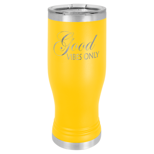 Yellow Polar Camel 20 oz. Pilsner with Clear Lid